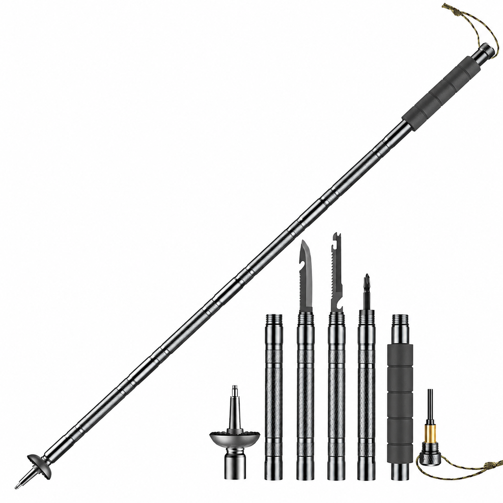 EverMate - Hiking Stick With Integrated Survival Kit