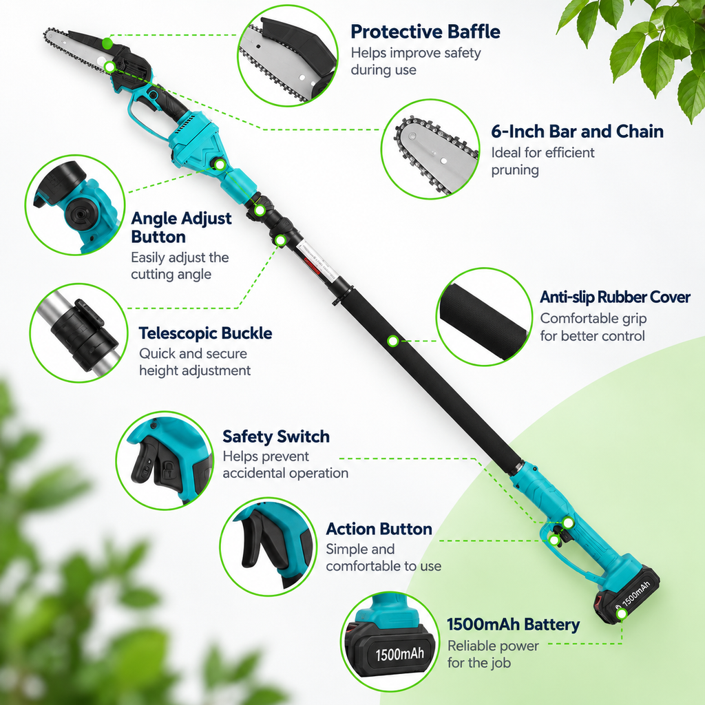 EverMate - Cordless Telescopic Pole Saw