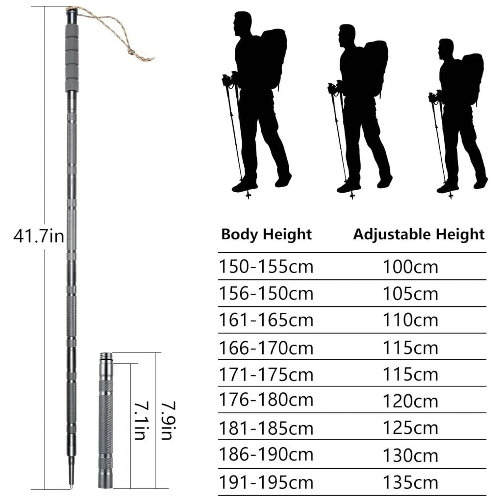 EverMate - Hiking Stick With Integrated Survival Kit