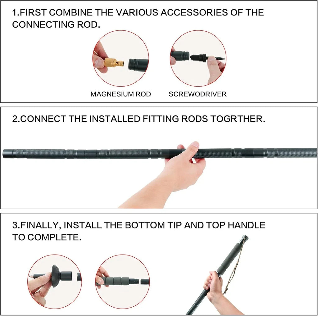 EverMate - Hiking Stick With Integrated Survival Kit