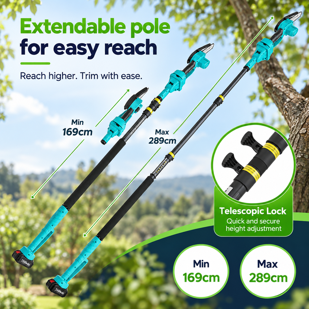 EverMate - Cordless Telescopic Pole Saw